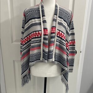 Dex Multicolor Boho Patterned Cardigan cropped M